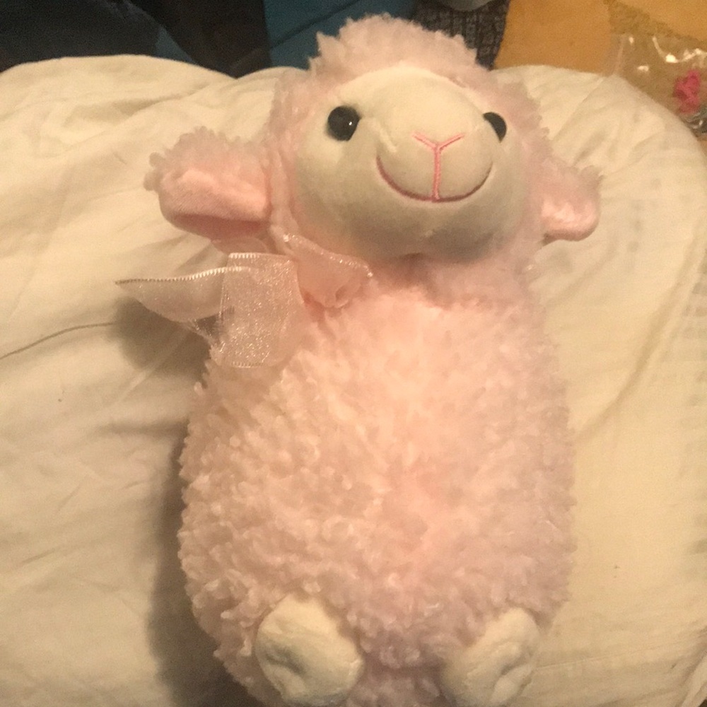 Adorable Pink Plush Sheep Toy